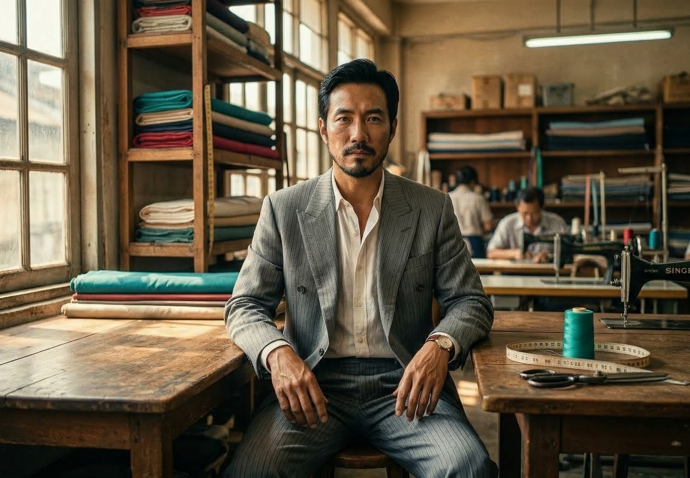 Tailor back at the workshop between roadshows